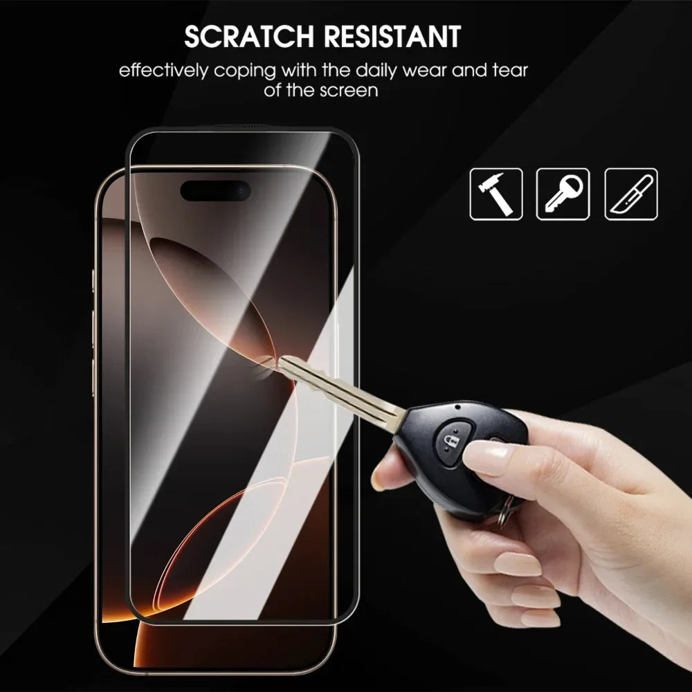 iPhone 16 Series Tempered Glass with HD Clarity and Easy Install