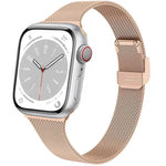 Slim Stainless Steel Milanese Band for Apple Watch