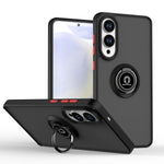 Shockproof Armor Matte Magnetic Case with Ring Stand for Samsung Galaxy S25 Edge