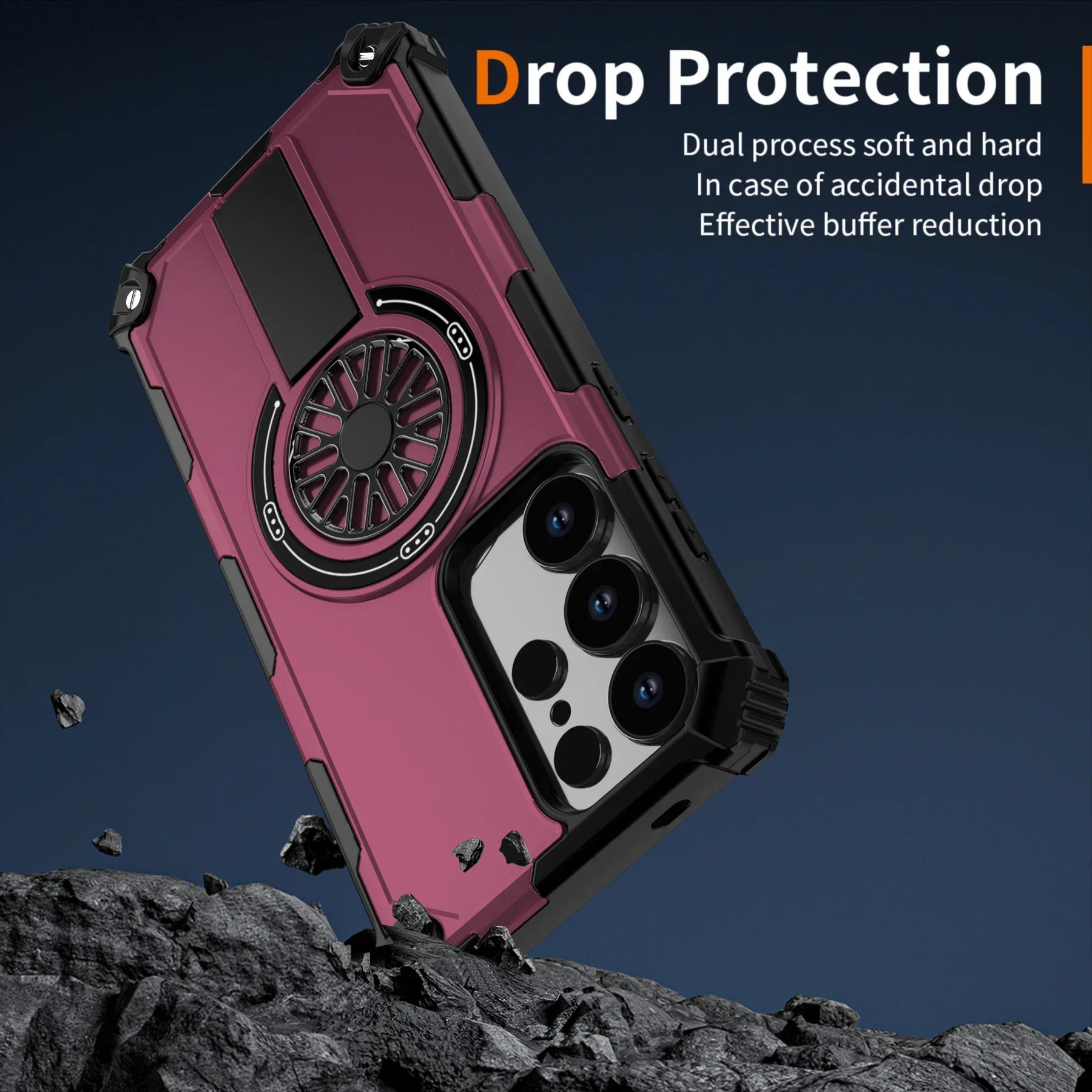 Heavy-Duty Shockproof Magnetic Case with Kickstand for Samsung Galaxy S25 Series