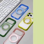 Matte Translucent Bumper Case with 360° Rotating MagSafe Ring Stand for iPhone 18 Series