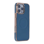 Soft Edge Leather Plating MagSafe Case for iPhone 16 Series