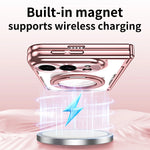 Electroplated MagSafe Case with 360° Rotating Ring Stand for iPhone Duo