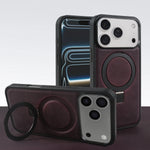 Premium Leather MagSafe Case with Built-In Stand and for iPhone 17 Series