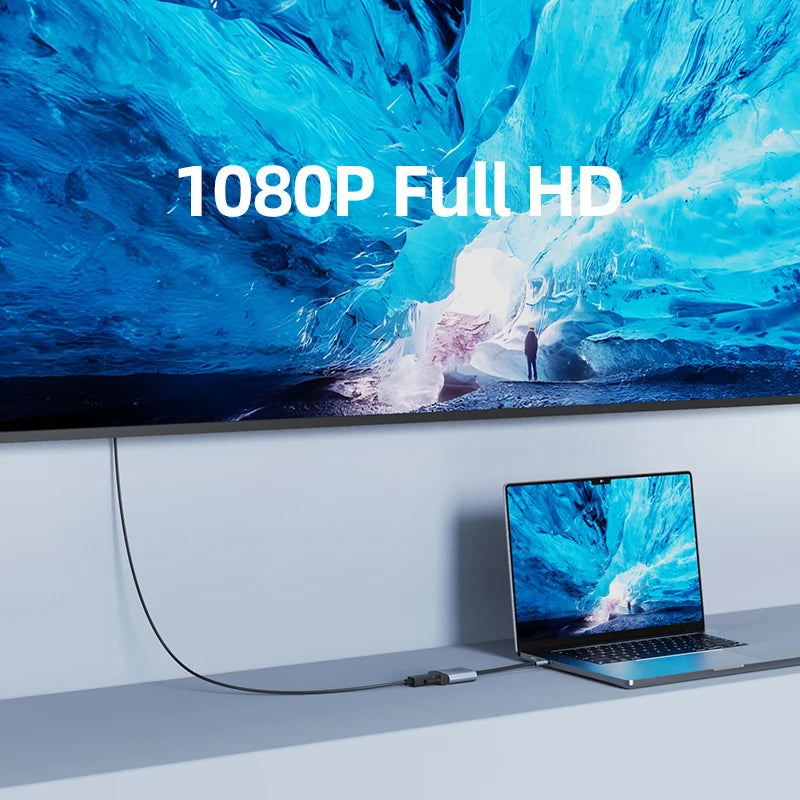 CABLETIME USB-C To VGA 1080p Adapter
