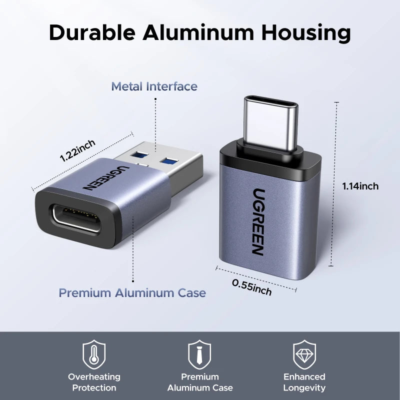 UGREEN 4-Pack USB 3.1 OTG Adapter USB-A to USB-C