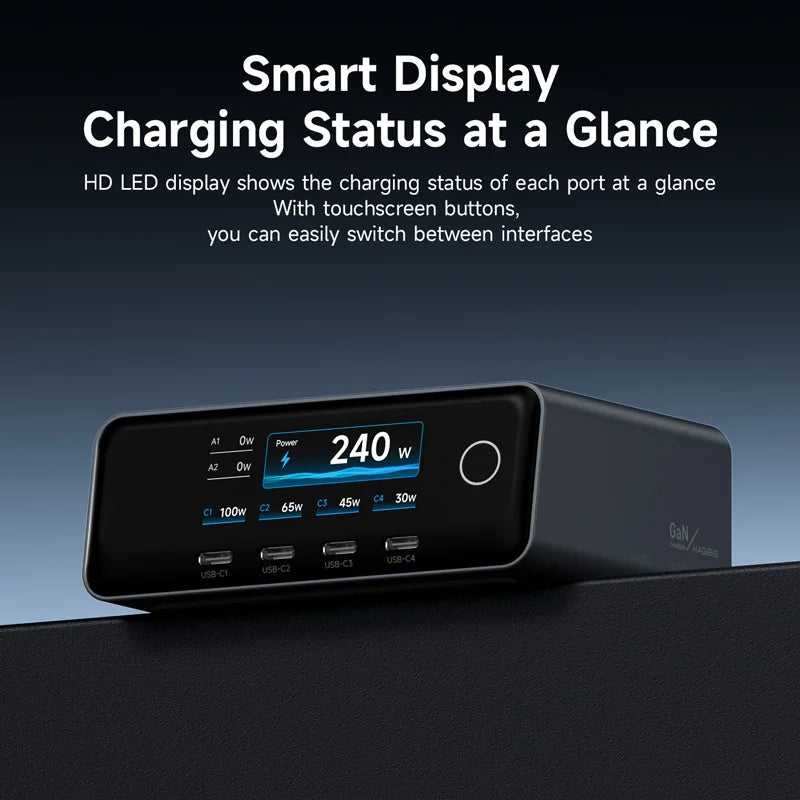 Hagibis 240W Six-Port GaN Desktop Charging Station