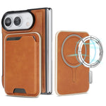 Shockproof Leather MagSafe Case with Detachable Card Holder for iPhone Duo