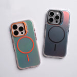 Gradient Laser MagSafe PC Case with Alloy Lens Protector for iPhone 16 Series