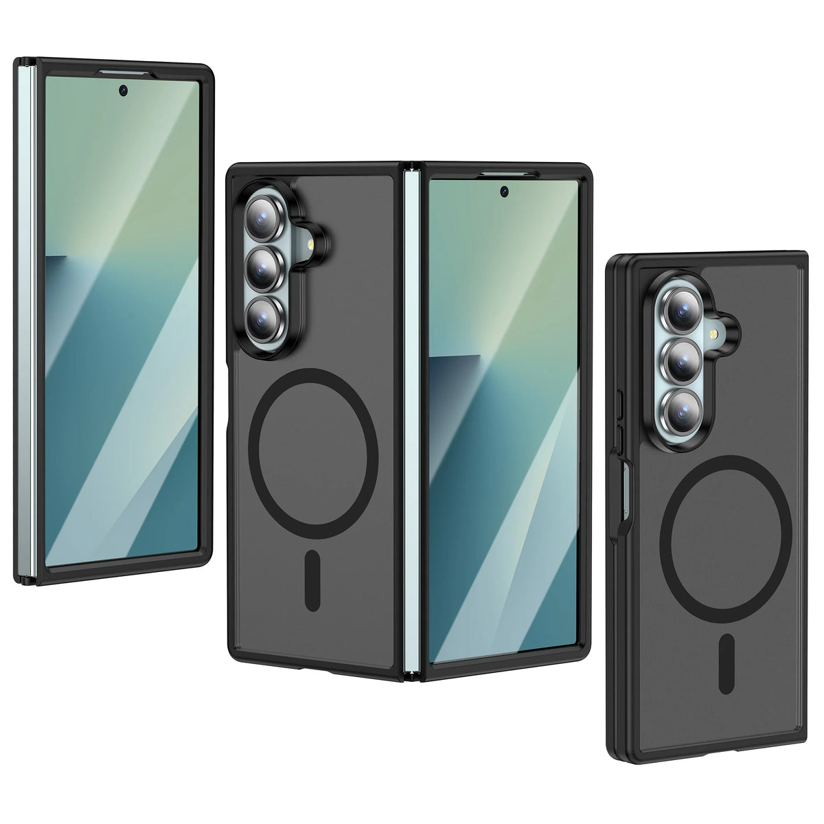 Translucent Matte Magnetic Case with Raised Camera Protection for Samsung Galaxy Z Fold 8 Ultra