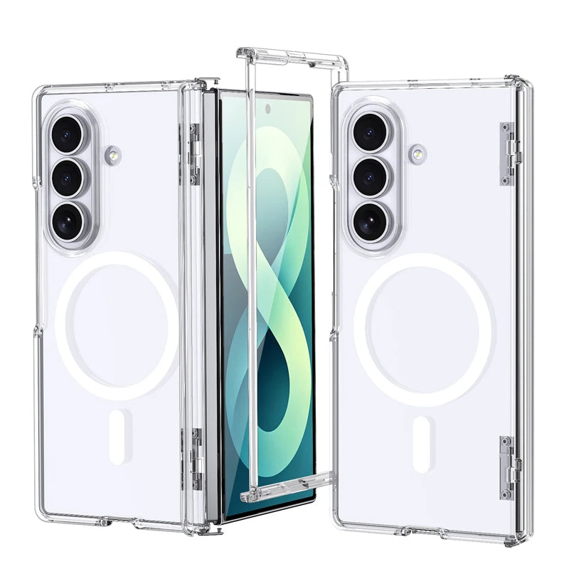 Shockproof Transparent Hinge Protection Case for Samsung Galaxy Z Fold 8 Ultra