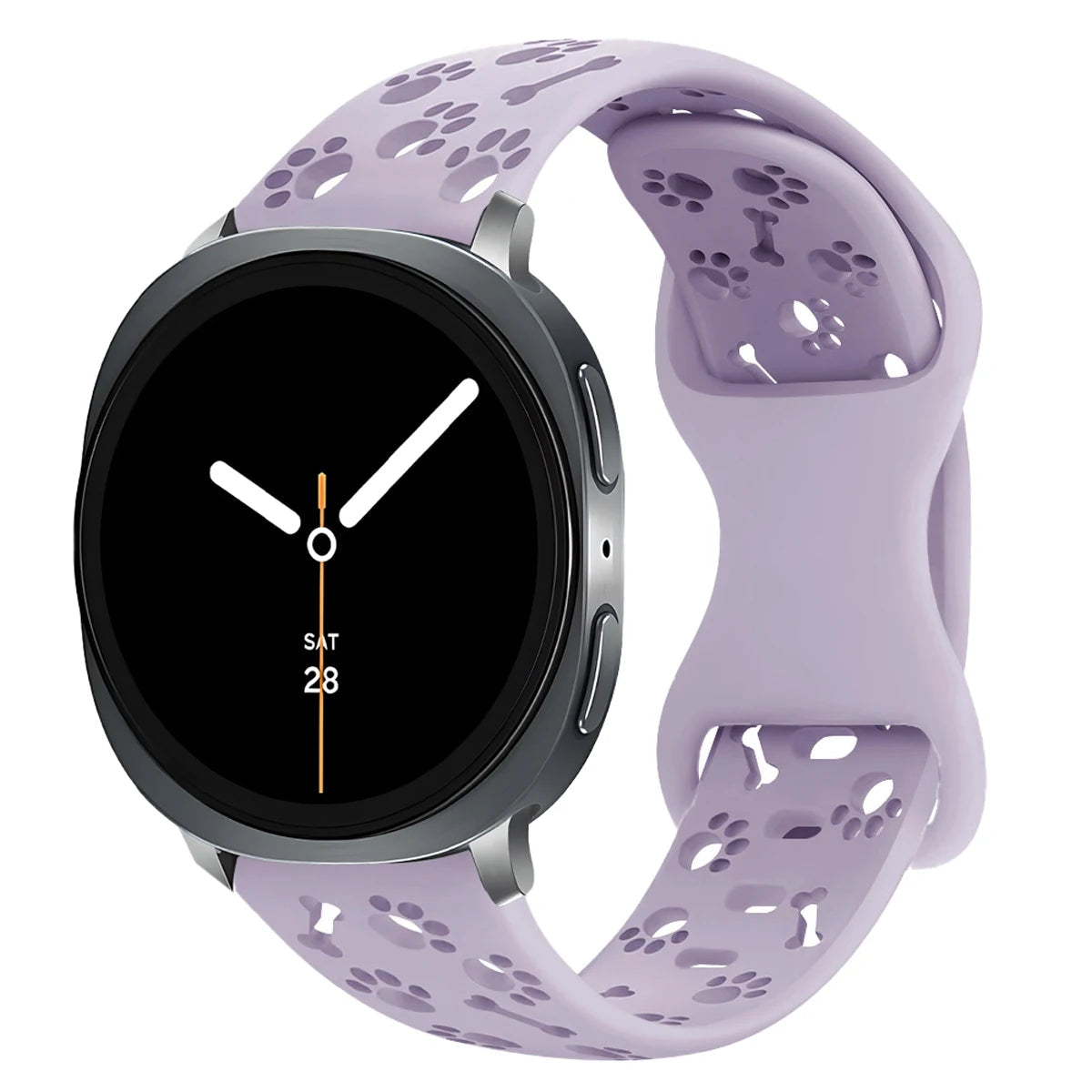 Paw Print Perforated Silicone Band for Samsung Galaxy Watch 8 and Watch 8 Classic