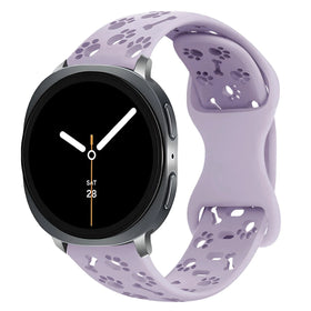 Paw Print Perforated Silicone Band for Samsung Galaxy Watch 8 and Watch 8 Classic