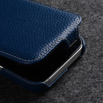 Premium Genuine Leather Magnetic Flip Case for iPhone 16 Series