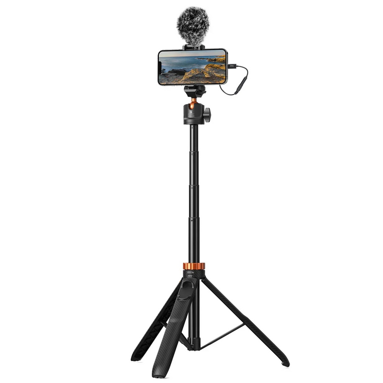 K&F Extendable Tripod with Selfie Stick Function and Bluetooth Remote