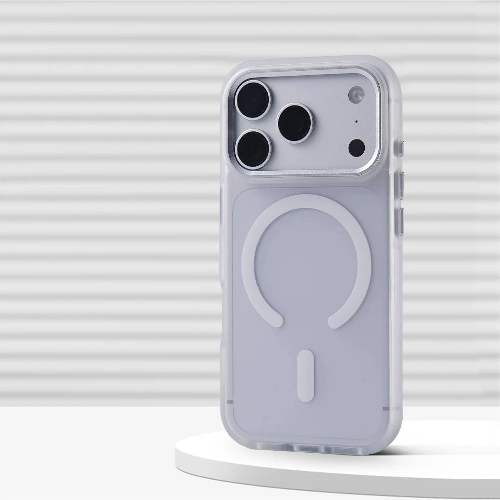 Shockproof Matte Translucent MagSafe Case with Metal Lens Protection for iPhone 17 Series