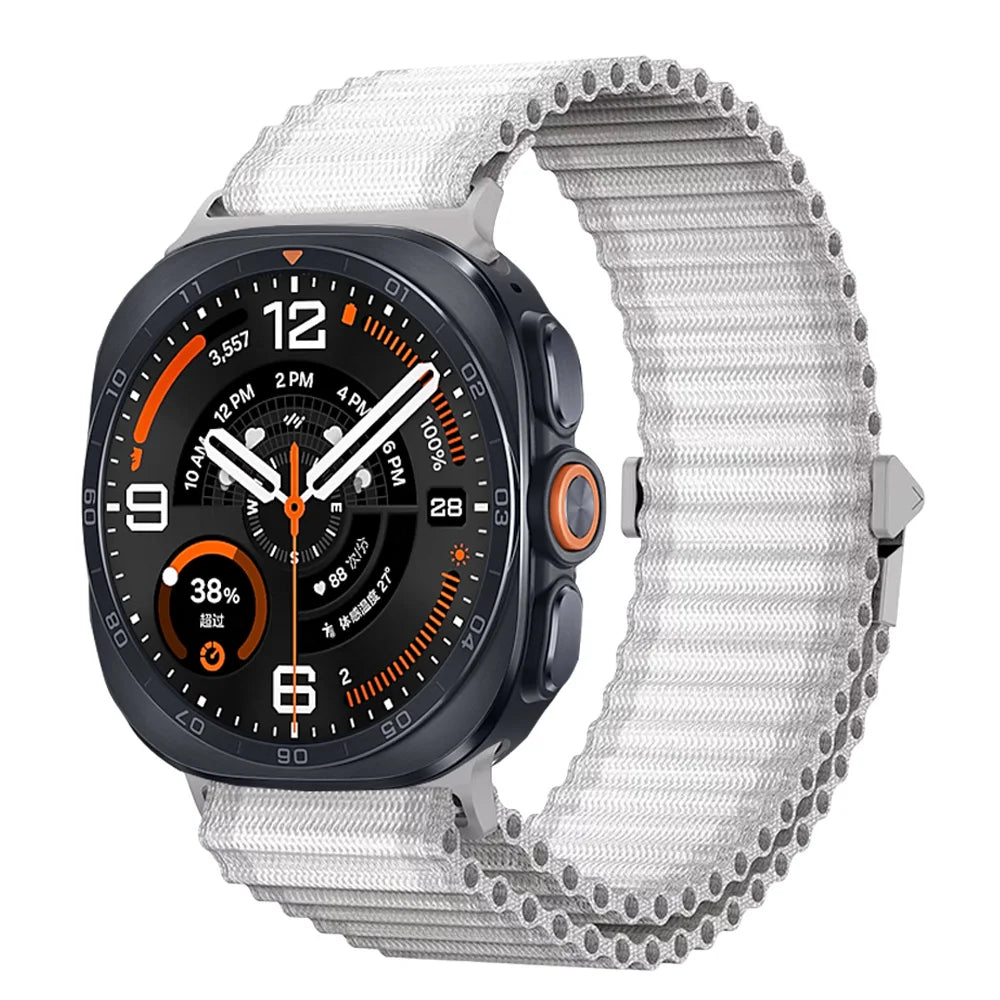 Nylon Braided Quick-Release Watch Band for Samsung Galaxy Watch Ultra 2