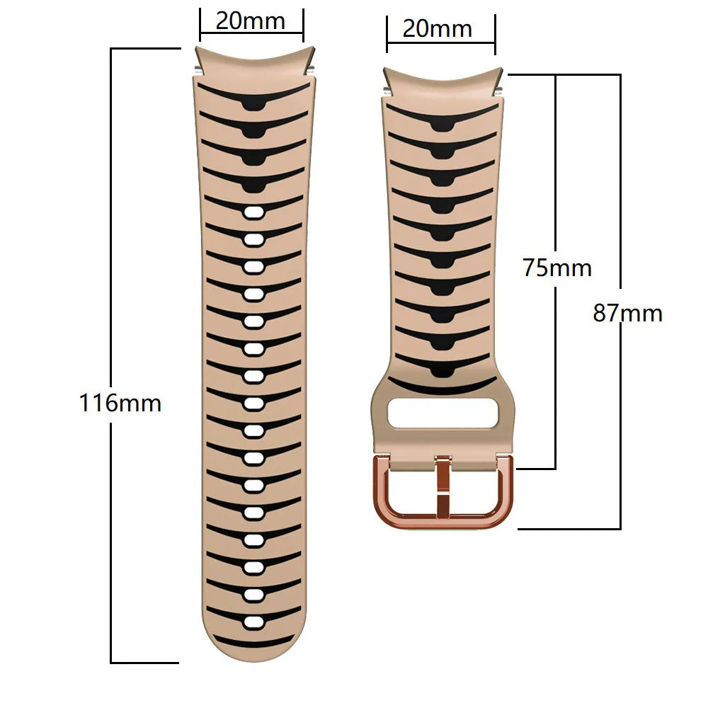 Gap-Free Silicone Strap for Samsung Galaxy Watch 6 Classic