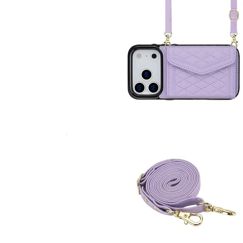 Premium Leather Crossbody Wallet Case for iPhone 17 Series