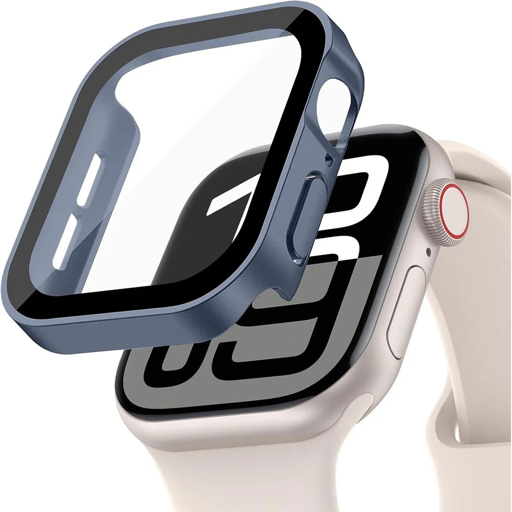 Apple Watch Series 11 Screen Protector Case with Tempered Glass