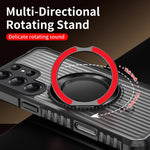 Military Grade Shockproof Armor Magnetic Case with 360° Ring Stand for Samsung Galaxy S25 Series