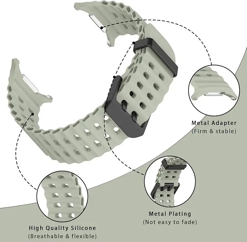 Ocean Style Silicone Band for Samsung Galaxy Watch 8 / Galaxy Watch 8 Classic