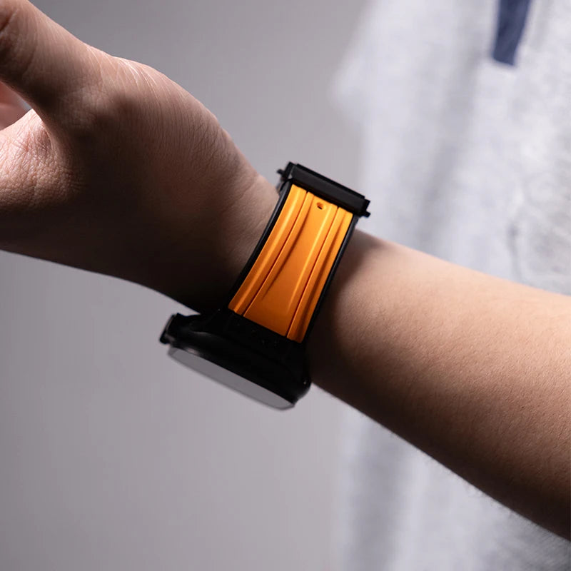 Liquid Silicone Sport Band with Ribbed Texture for Apple Watch