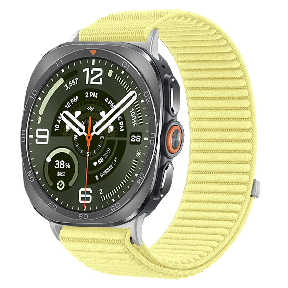 Breathable Ribbed Nylon Watch Strap for Samsung Galaxy Watch Ultra 2