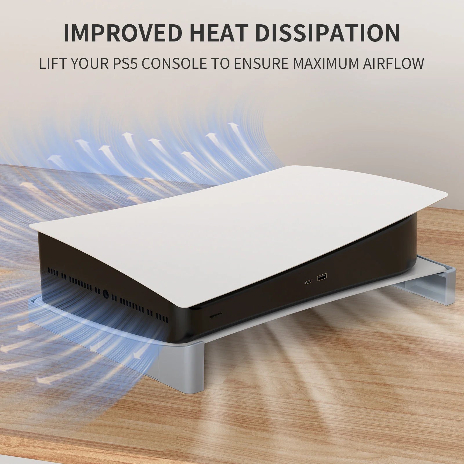 Small Space-Saving Horizontal Stand for PlayStation 5