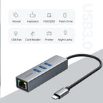 CABLETIME Gigabit Ethernet Adapter 3-Port USB-C Hub