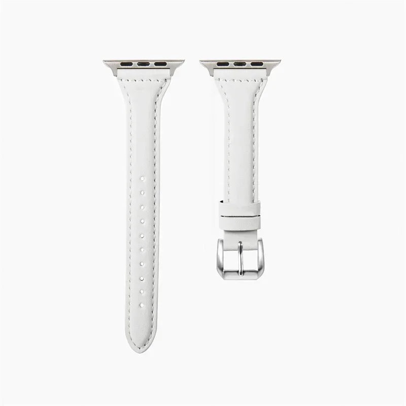 Premium Slim Leather Replacement Strap for Apple Watch
