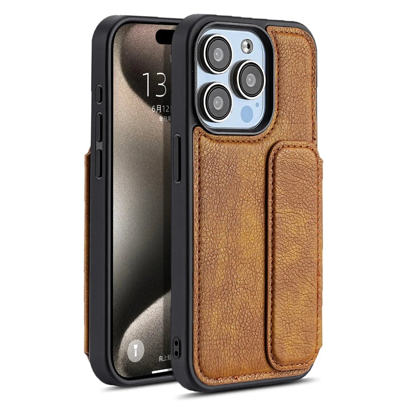 Retro Business PU Leather Case with Card Slot for iPhone 15 Series