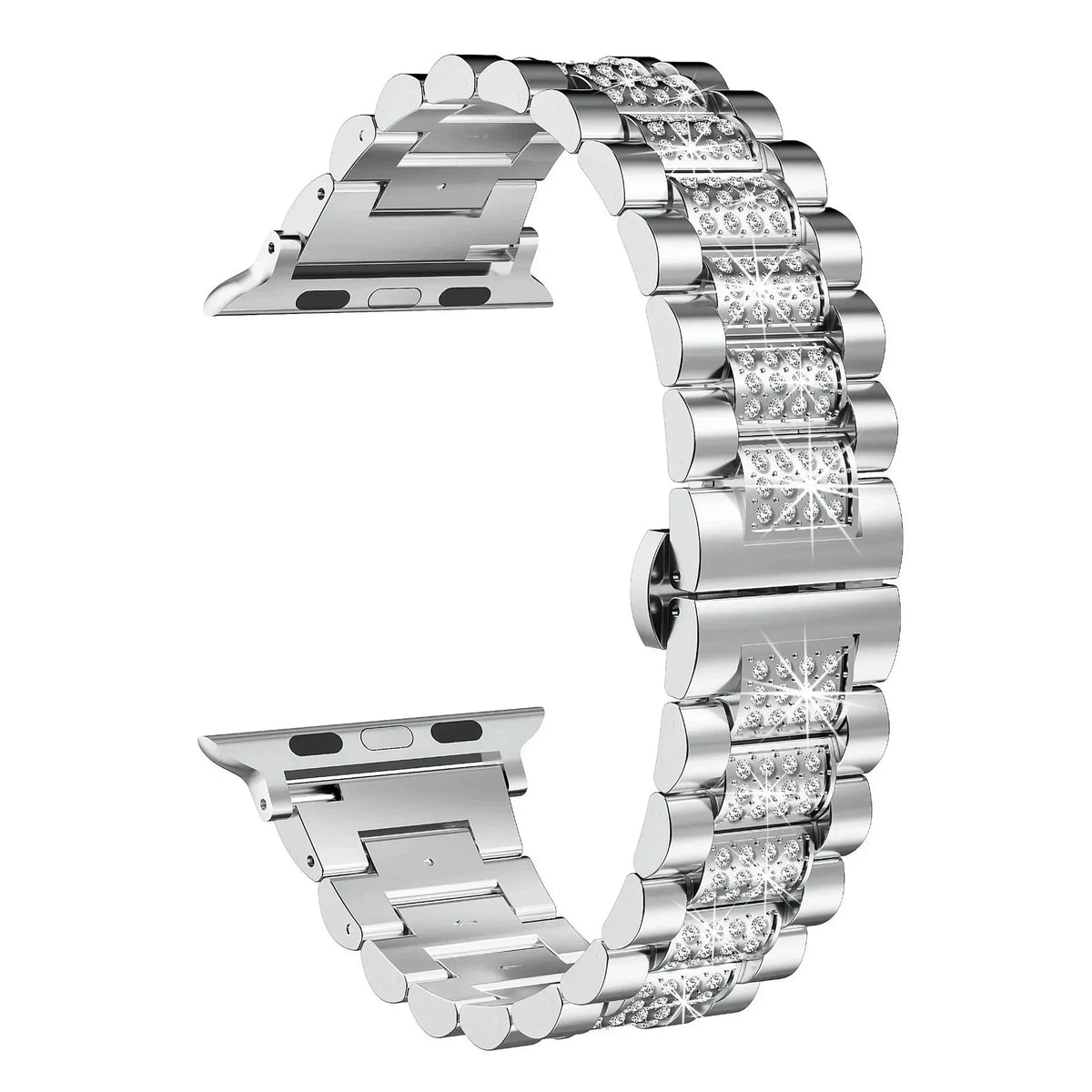 Two-Tone Crystal Link Bracelet Band for Apple Watch