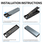 IRhasta Dual Protocol M.2 NVMe & SATA SSD Case