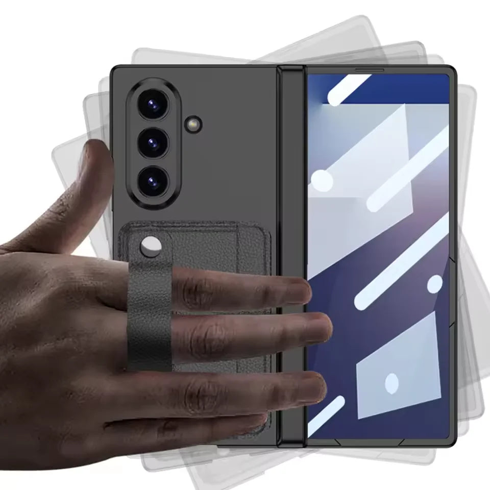 Samsung Galaxy Z Fold 7 Magnetic Case with Wristband & Card Holder