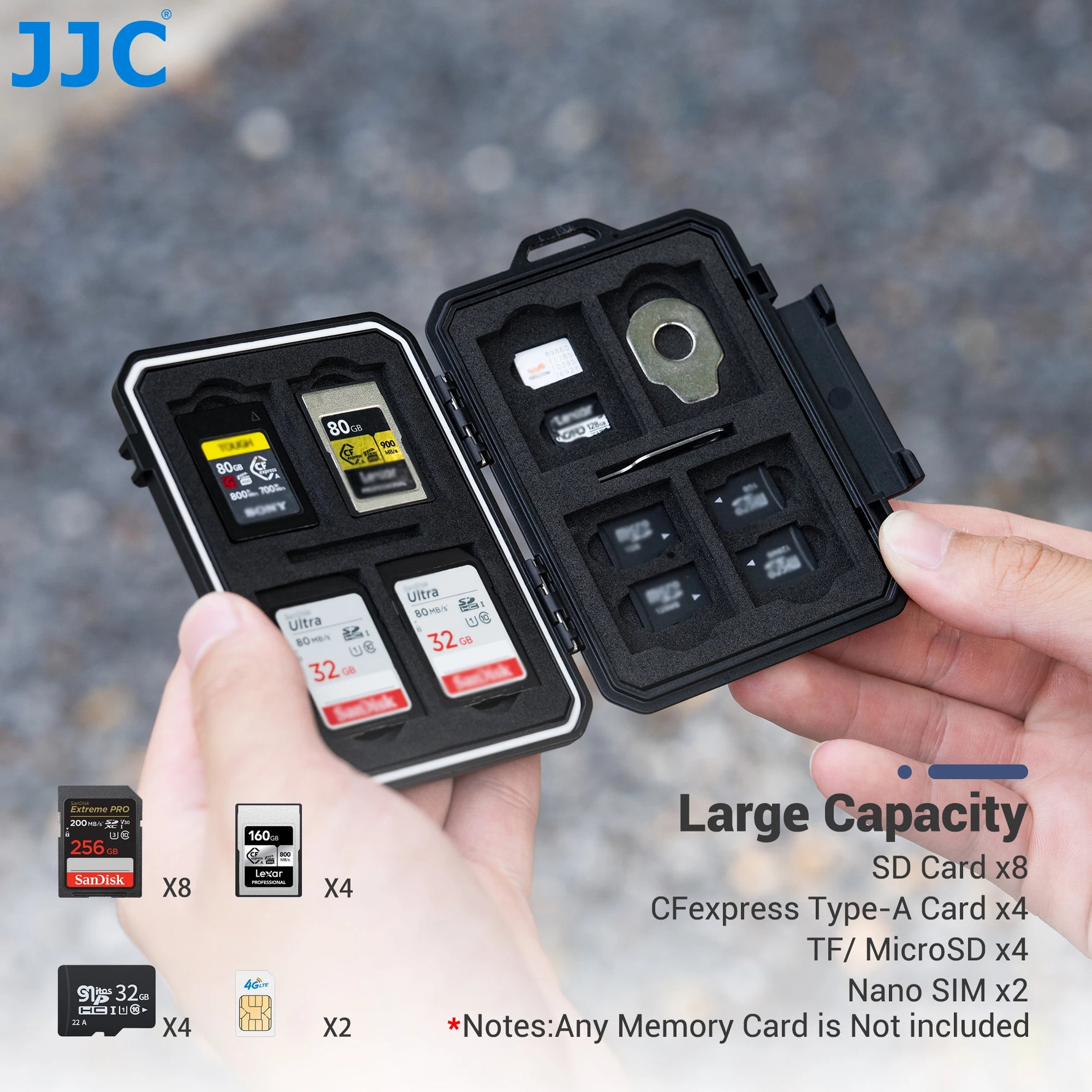 JJC IP67 Water-Resistant Memory Card Case