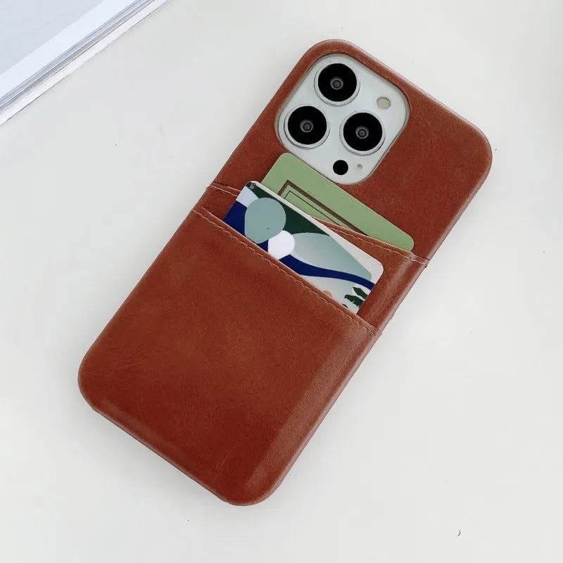 Elegant PU Leather Wallet Phone Case for iPhone 16 Series