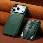 Premium Leather Case with Detachable Card Holder for iPhone 17 Series