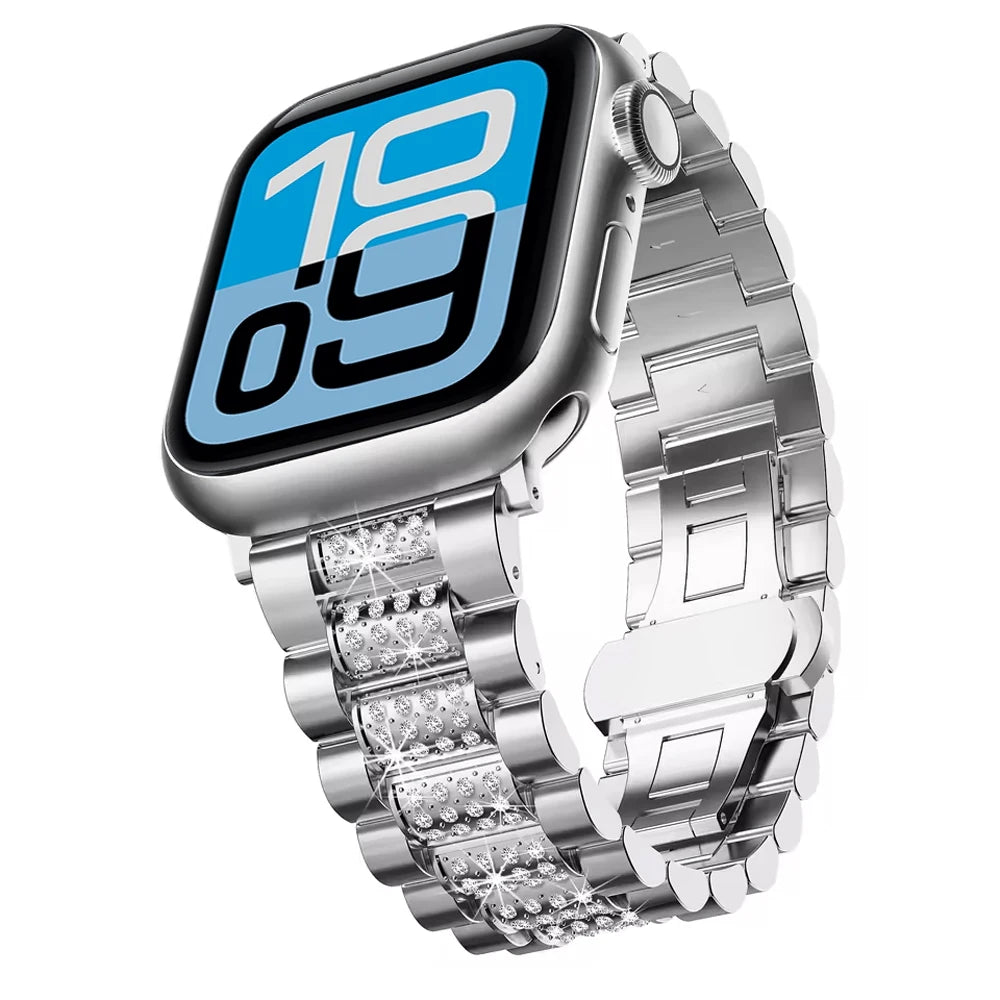 Two-Tone Crystal Link Bracelet Band for Apple Watch