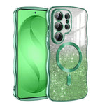 Glitter Wave Frame Magnetic TPU Case for Samsung Galaxy S26 Series