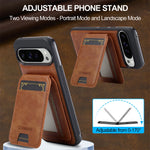 Leather Magnetic Wallet Case with Detachable Card Holder for Google Pixel 10 Series