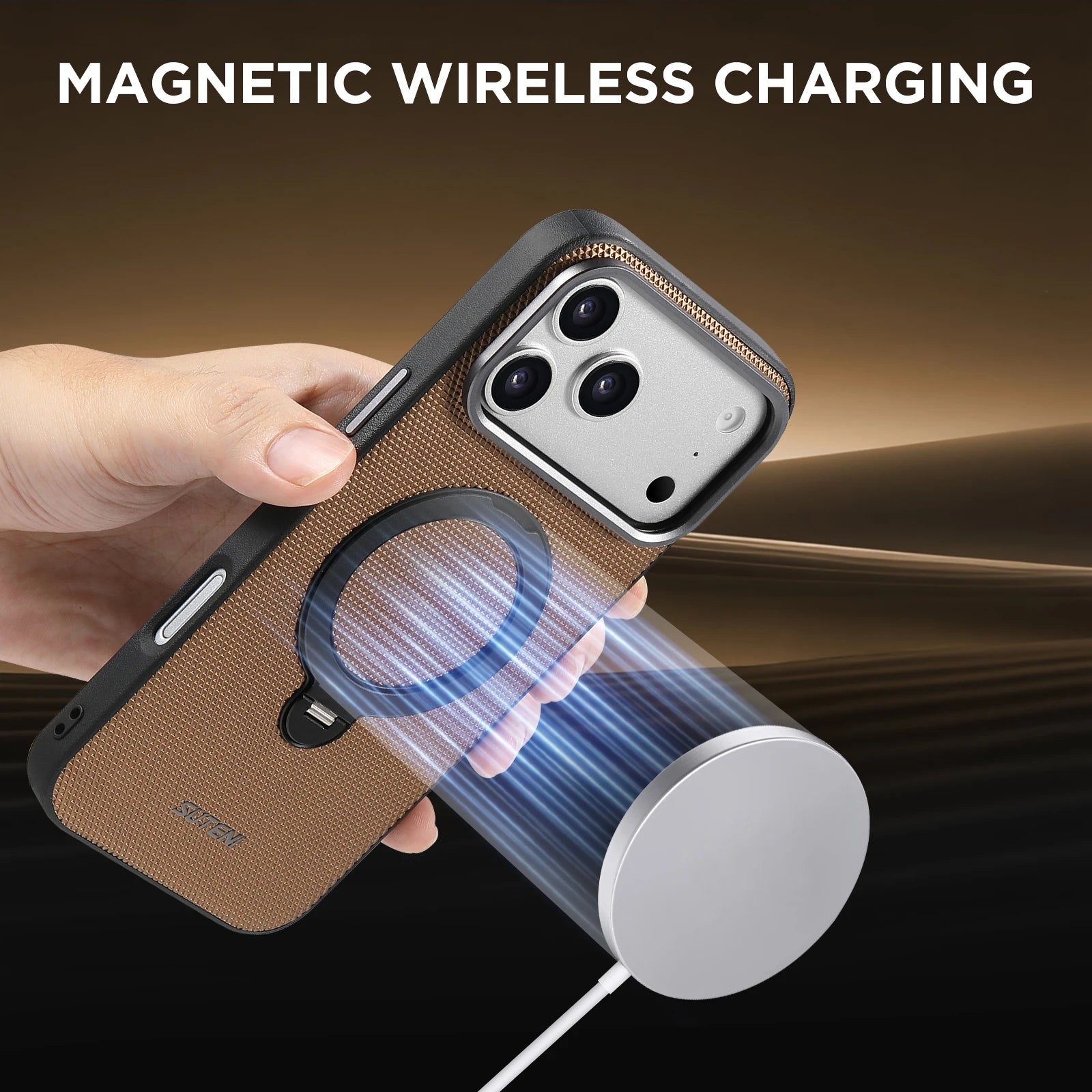 Premium Cooling MagSafe Case with 360° Rotating Metal Ring Holder for iPhone 17 Series