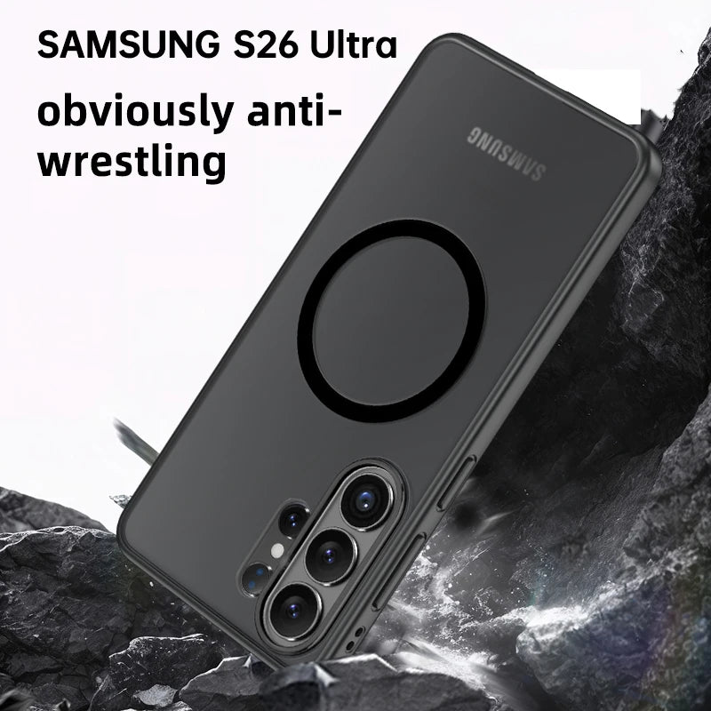 Semitransparent Hard PC Shockproof Case for Samsung Galaxy S26 Series