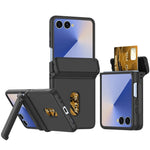 Slim Matte PC Wallet Case with Card Holder for Samsung Galaxy Z Flip 7