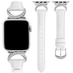 Moon Shaped Rhinestone Leather Strap for Apple Watch