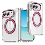 Shockproof Clear MagSafe Case with 360° Rotating Kickstand Ring for iPhone Duo