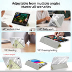 Clear-Back Trifold Stand Case with Four-Corner Airbag Protection for iPad (11th Generation)