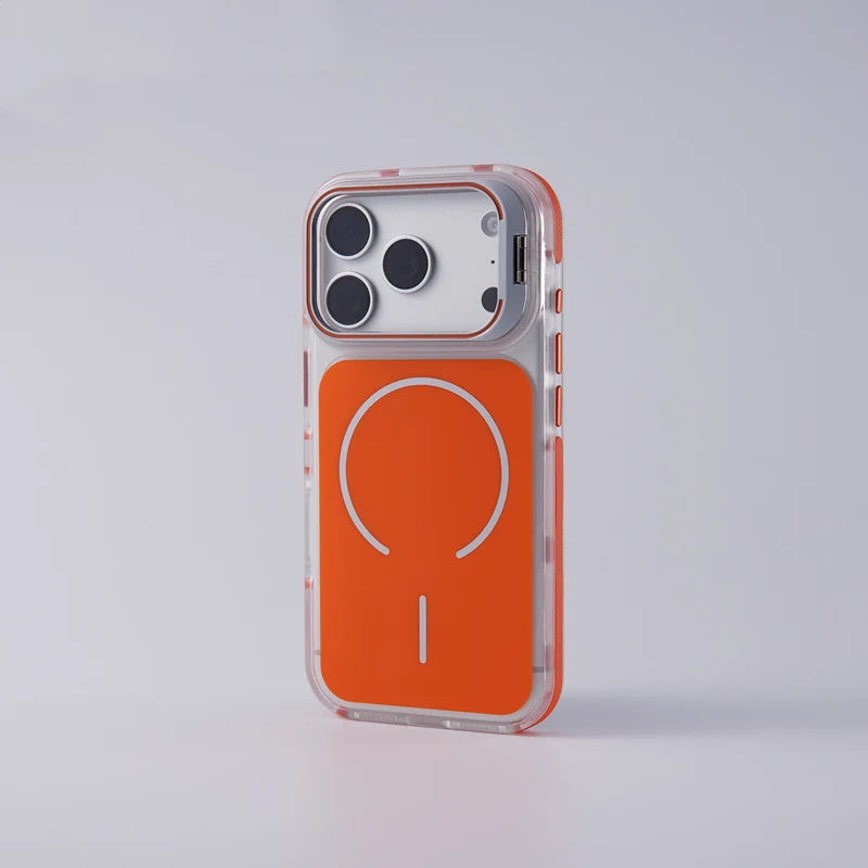 iPhone 17 Series Anti-Fall MagSafe Case with Metal Camera Frame & Stand