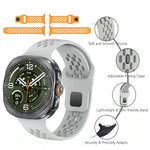 Perforated Silicone Sport Band with Quick-Release Connector for Samsung Galaxy Watch Ultra 2