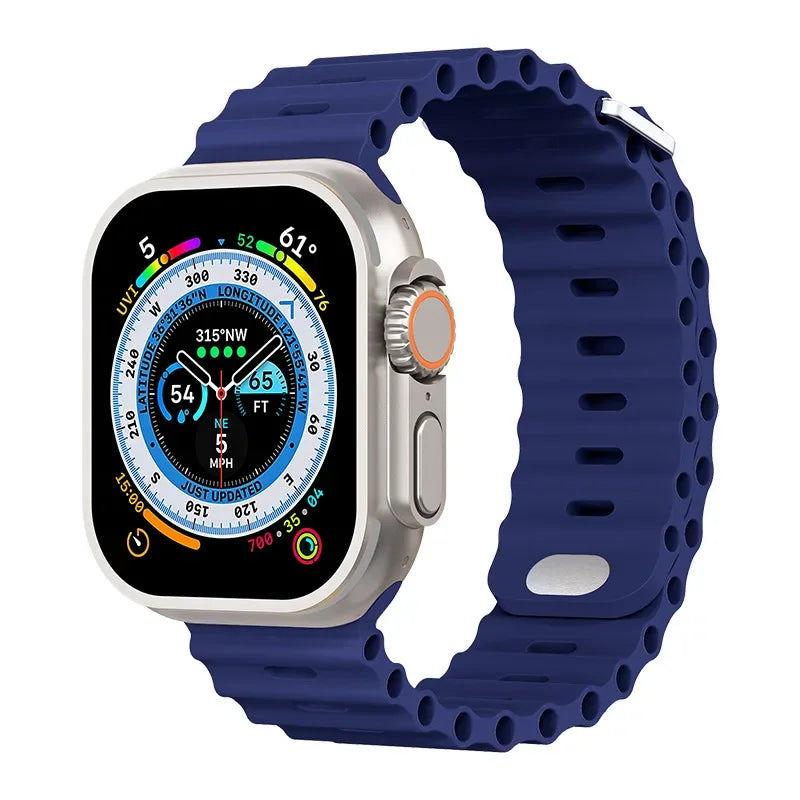 Soft-Touch Ocean Silicone Sport Band for Apple Watch